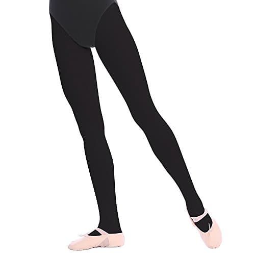 Image of Bezioner Footed Ballet Dance Tights for Kids Girls Women, 1 Pair Black, S (Age 5-8)
