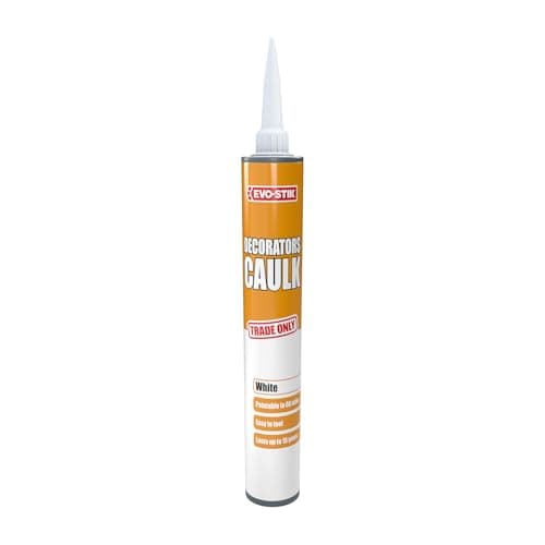 Image of EVO-STIK Decorators Caulk, Low-Movement Crack and Gap Filler, Fast-Drying, Can be Overpainted, Easy-to-Apply, Lasts Up To 15 Years, Colour: White