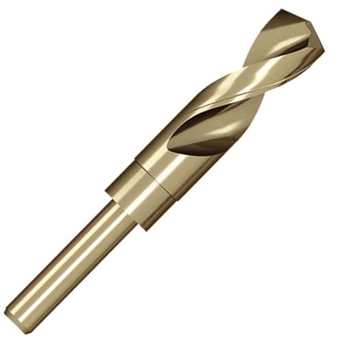 Image of Meccion HSS Cobalt Drill Bit 22mm Reduced Shank Twist Drill Bit for Metal, Stainless Steel, Aluminium, Wood, Plastic, Non-Ferrous Etc.