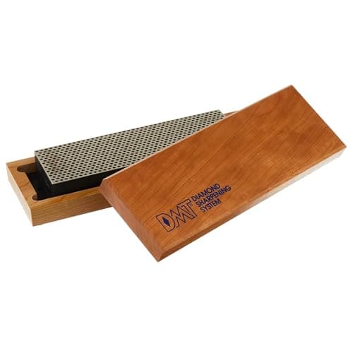 Image of DMT W8X 8-Inch Extra-Coarse Diamond Whetstone Sharpener with Hardwood Box - Clear