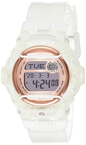 Image of Casio Stainless Steel Watch with Resin Strap, Clear, 19 (Model: BG-169G-7BCR)