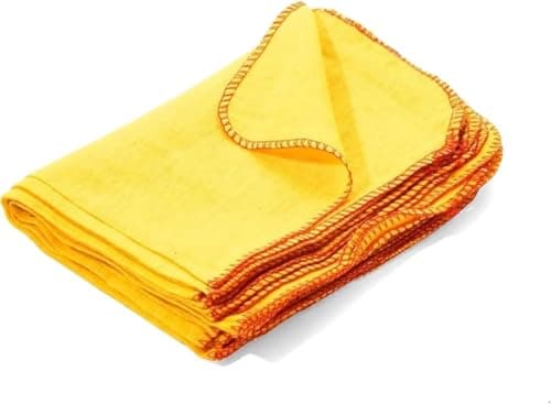 Image of 10x Yellow Dusters Cotton Cleaning Cloths Polishing Cloth Dusting Towel Multi-Purpose Duster Cloth Washable Reusable Car Duster For Dusting Polishing Cleaning Kitchen Essentials (pack of 10 )