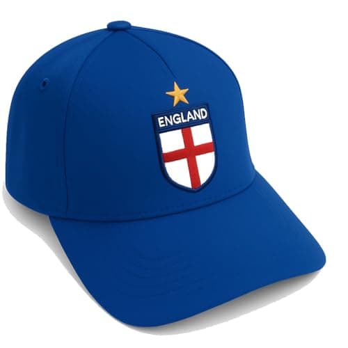 Image of Adults England Football Baseball Cap Embroidered (Royal Blue) (One Size)