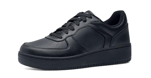 Image of Shoes for Crews Unisex Slip-Resistant Work Trainers - Comfortable Work Shoes for Men & Women in Food Service, Warehousing, Maintenance - Holcombe CE Black
