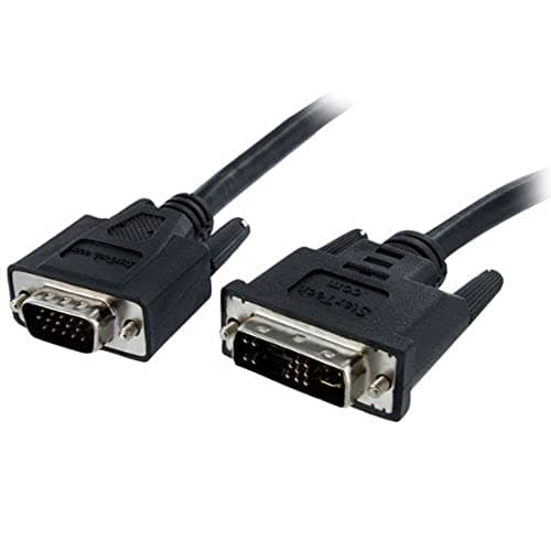 Image of StarTech.com 3 ft DVI to VGA Display Monitor Cable - DVI to VGA connector - 3ft DVI to VGA Cable - DVI to VGA Converter (DVIVGAMM3), Black