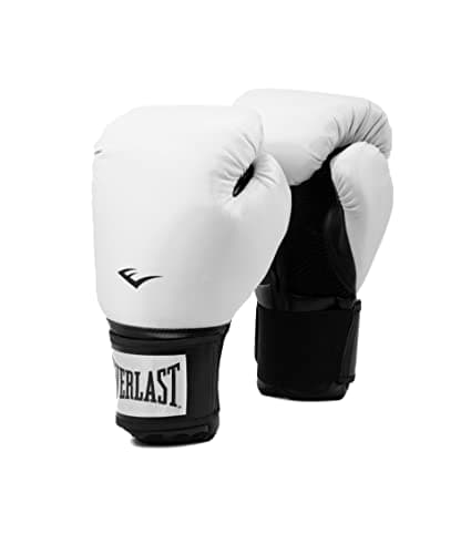 Image of Everlast ProStyle 2 Boxing Gloves | Classic Fight Training Gloves for Men and Women | Secure Fit Hook and Loop with Wrist Support | Heavy Bag & Fitness Training (12 oz | White)