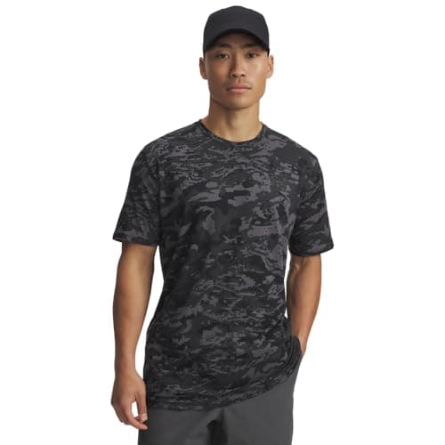 Image of Under Armour Men's ABC Camo Short Sleeve, Fast-Drying Men's T-Shirt, Comfortable Activewear Top for Training, Athletics and Casual Wear,Castlerock / / Black,XL