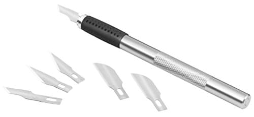 Image of Westcott E-73000-SET 00 Scalpel Set Including 6 Different Knives Particularly Robust Metal Handle with Rubberised Grip Zone
