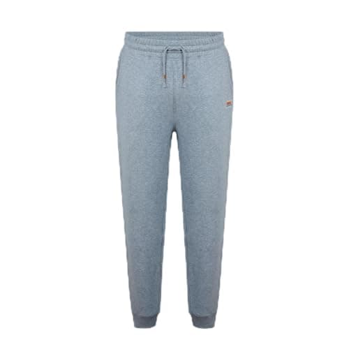 Image of Soul Cal Mens Signature Fleece Joggers Cotton Grey Marl L