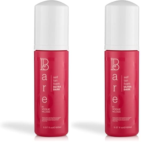 Image of Bare by Vogue - Ultra Dark Tan Self-Tanning Foam - Suitable for All Skin Types - Self Tanner for Face & Body - Long-Lasting Fake Tan - 150ML (Pack of 2)