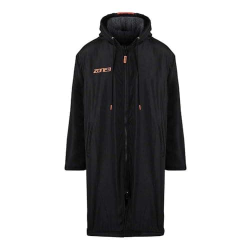 Image of ZONE3 Recycled Parka Changing Robe/Windbreaker Water Resistant Jacket With Warm Fleece For Open Water Sports/Beach/Unisex (XS)