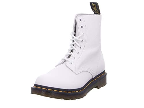 Image of Dr. Martens Women's 8 Eye Combat Boot, Optical White Virginia, 6.5 UK