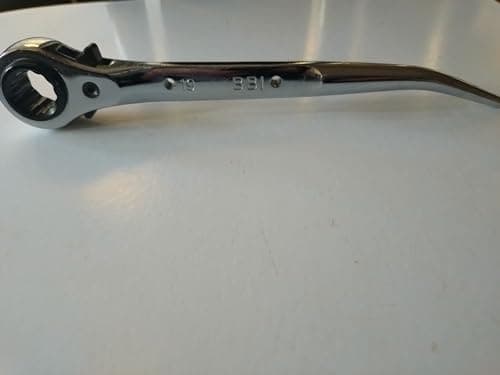 Image of BBI LTD Flat Scaffold Spanner/Ratchet Podger 19 & 21 Double Action Steel Spanner Short Tail