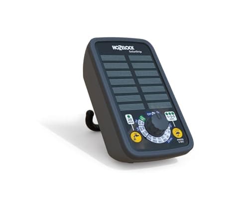 Image of HOZELOCK - Solar Select Controller, Solar-Powered Automatic Watering Kit for Up to 20 Pots, Drip Irrigation System with 20m Hose, 13 Preset Programs, Manual Watering, and Rainwater Compatibility