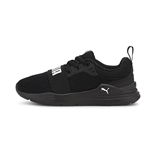 Image of Puma Unisex Kids Puma Wired Run Ps Sneakers, Puma Black-Puma White, 2.5 UK