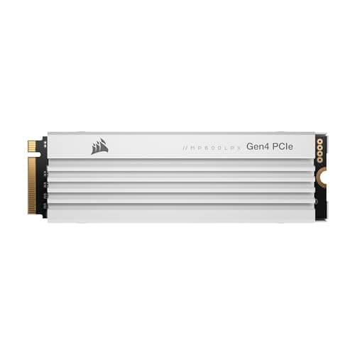Image of Corsair MP600 PRO LPX 4TB M.2 NVMe PCIe x4 Gen4 SSD - Optimised for PS5 (Up to 7,100MB/sec Sequential Read & 6,800MB/sec Sequential Write Speeds, High-Speed Interface, Compact Form Factor) White