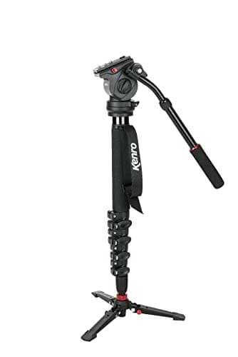 Image of Kenro Standard Carbon Fibre Travel Video Monopod Kit for DSLR Camcorder with Carry Case for Videography - KENVT101C