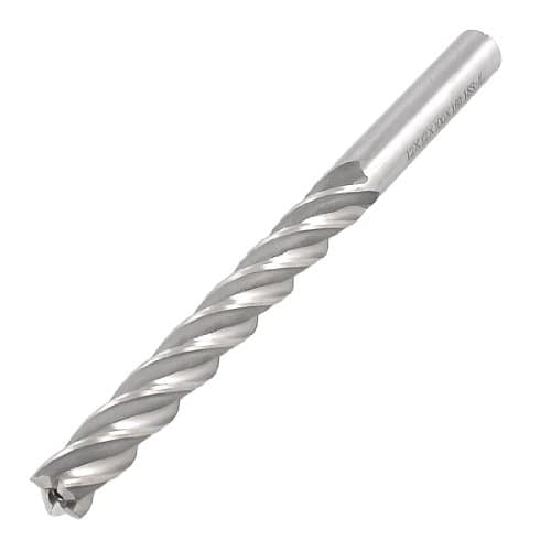Image of sourcingmap Milling Cutter Straight 4 Flutes End Mill 12mmx12mmx100mmx160mm