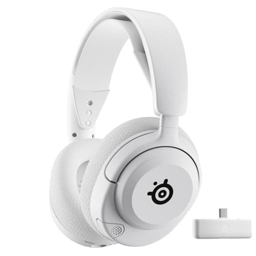 Image of SteelSeries Arctis Nova 5X Wireless Gaming Headset Multi-System Xbox PC Magnetic Neodymium Drivers Over 100 Audio Presets 60H Battery Life 2.4 GHz or BT ClearCast Gen2.X-Mik White