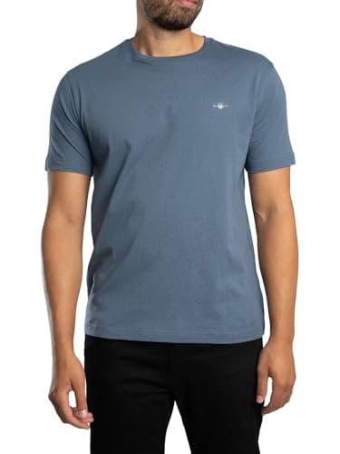 Image of GANT Printed Archive Shield T-Shirt, Blue, M