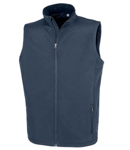 Image of PROSTYLE SPORTS Men's Softshell Gilet Bodywarmer (UK, Alpha, L, Regular, Regular, Navy)