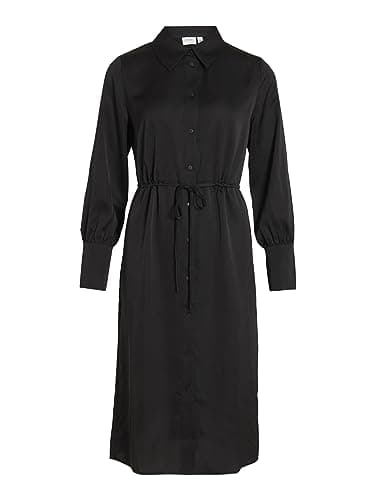 Image of Vila Women's Blouse Dress, Black, 14