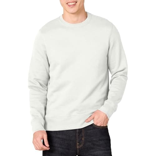 Image of Amazon Essentials Men's Fleece Crew Neck Sweatshirt (Available in Big & Tall), Light Grey, L