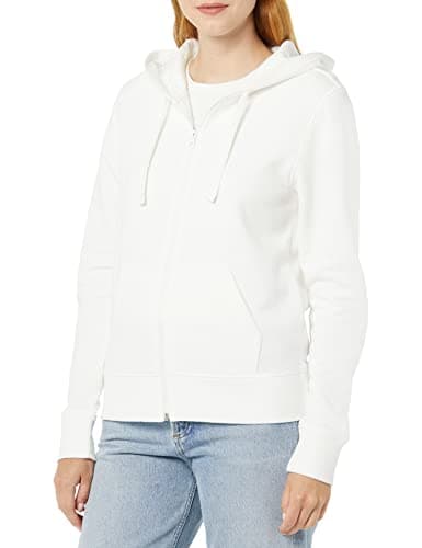 Image of Amazon Essentials Women's Fleece Full-Zip Hoodie (Available in Plus Size), Ivory, XXL