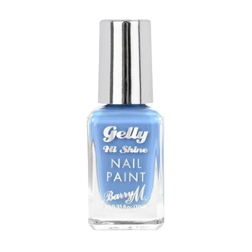 Image of Barry M Gelly Hi Shine Nail Paint, Berry Parfait | Blue Glossy Nail Polish
