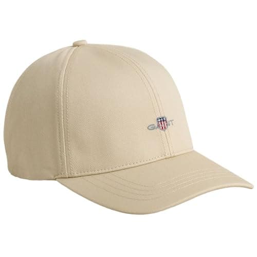 Image of GANT Mens Unisex Shield High Cap Shield Logo, Putty, S-M
