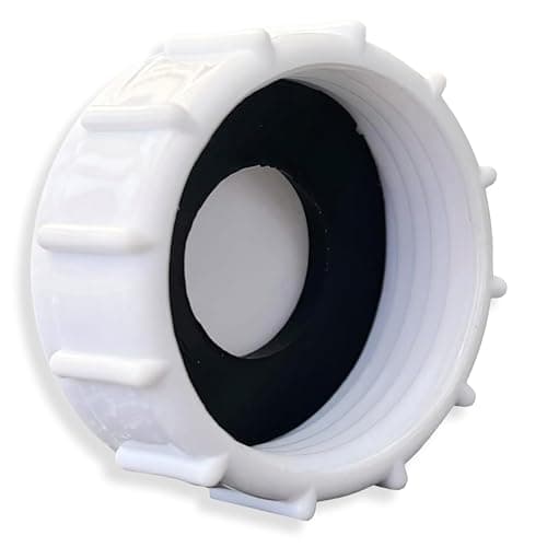 Image of PlumbEZ Universal Appliance Blanking Cap & Sink Trap Blanking Cap, Easy to Fit - 32mm/1.25'' White Appliance Trap Blanking Cap & Washer x2