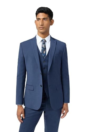 Image of Ted Baker Premium Panama Slim Fit Suit Jacket for Men in Blue