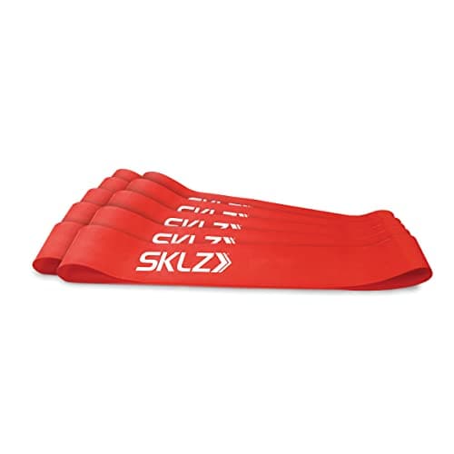 Image of SKLZ Mini Bands 10 Pack, Versatile Medium Resistance Training Tool, Ideal for Upper and Lower Body Workouts, Compact and Lightweight, Perfect for Home or Gym Use, Red