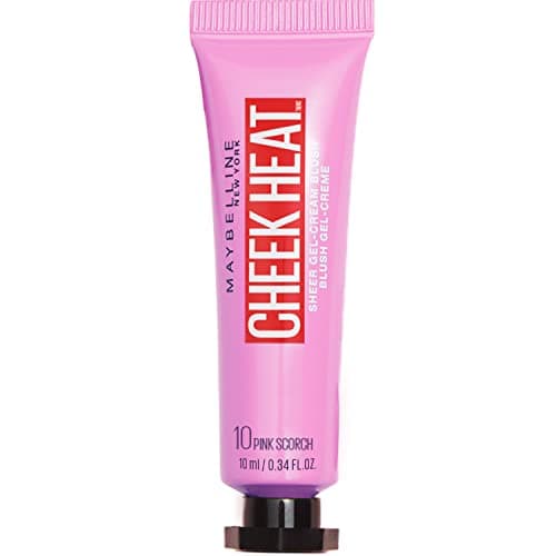 Image of Maybelline Blusher Cheek Heat Water Infused Hydrating Gel Sheer Blusher 10 Pink Scorch