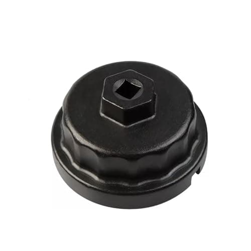 Image of Crozgan 64.5mm 14 Flutes Oil Filter Wrench Cap Black Oil Filter Cap Removal Tool for Toyota Lexus Tundra Tacoma Highlander Camry 4 Runner RAV4
