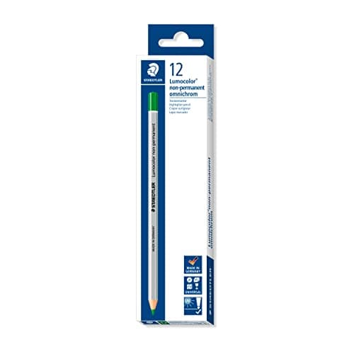 Image of STAEDTLER 108-5 Lumocolor Omnichrom Non-Permanent Pencil - Green (Box of 12)