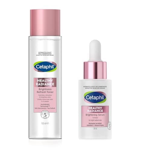 Image of Cetaphil Healthy Radiance Brightening Refreshing Skincare Set, Serum for Skin Pigmentation, 30ml + Face Toner, 150ml, For Hyperpigmentation, With Niacinamide, Packaging May Vary