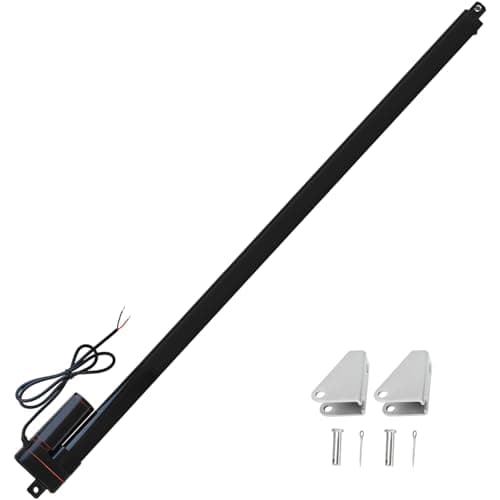 Image of JQDML 12V 40inch 1000mm Stroke Linear Actuator Heavy Duty 330LBS/1500N IP65 Waterproof Electric Actuator 10mm/s with Mounting Brackets,for Window Opener,Solar Trackers,Home Automation
