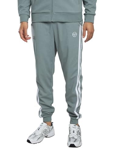 Image of Sergio Tacchini Men's Jogging Bottoms Damarindo Track, Lead/White, Lead/White, L
