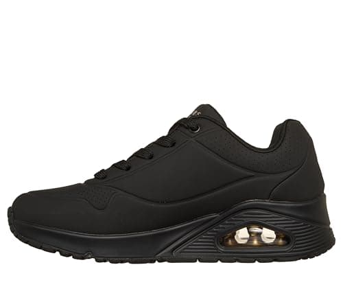 Image of Skechers Women's Uno Stand On Air Trainers, Black Durabuck Mesh, 8 UK Wide