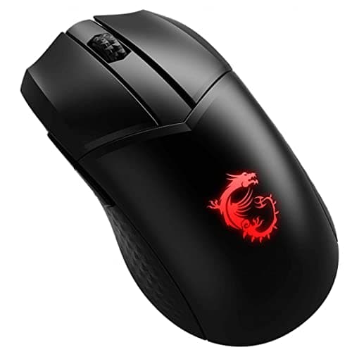 Image of MSI Clutch GM41 Lightweight Wireless Gaming Mouse & Charging Dock, 20,000 DPI, 60M Omron Switches, Fast-Charging 80Hr Battery, RGB Mystic Light, 6 Programmable Buttons, PC/Mac