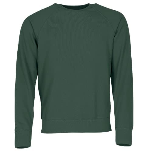 Image of Fruit of the Loom Men Raglan Lightweight Sweater, Green (Bottle Green), Medium