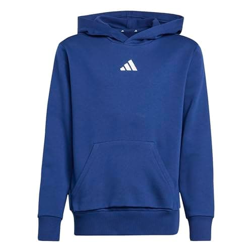 Image of adidas Unisex Kids ESSENTIALS POCKET HOODIE, dark blue/white, 11-12 Years