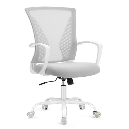 Image of SONGMICS Office Chair, Ergonomic Mesh Computer Desk Chair with Height Adjustment, Tilt Function, Swivel, Breathable, 120 kg Capacity, Grey OBN022GD02