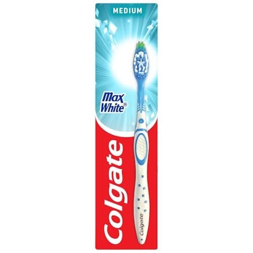 Image of Colgate Max White Manual Toothbrush - Teeth whitening Toothbrush - Unique polishing Star - Helps to Remove Surface Stains - Helps to Reveal Natural Whiteness of Teeth