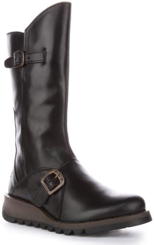 Image of Fly London Women's Mes 2 Buckle Boots, Black, 3 UK