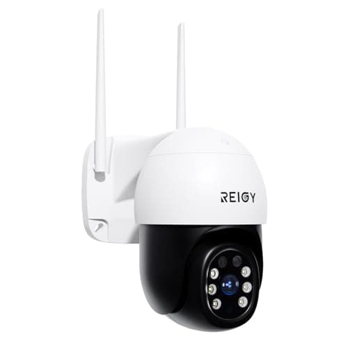 Image of REIGY 5MP WIFI Security Camera Outdoor 360°, 1920P PT CCTV Camera Indoor, Home Surveillance IP Camera Auto Tracking, Motion Detection 2-Way Audio Remote Monitor Waterproof Colorful Night Vision