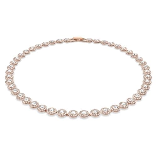 Image of Swarovski Women's Choker Necklace, Crystals, Rose Gold Tone Plated, White, One Size