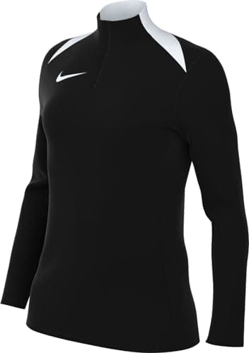 Image of Nike FD7669-010 Dri-FIT Academy Pro 24 Drill Top K Sweatshirt Women's Black/Black/White/White Size M