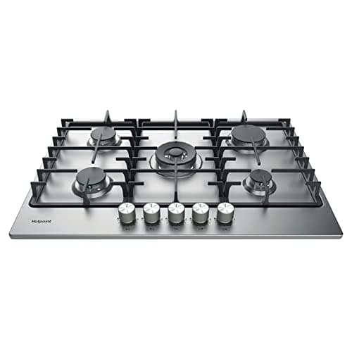 Image of Hotpoint PPH 75G DF IX UK 75cm 5 Burner Gas Hob - Stainless Steel